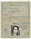 Timbre Fiscal Type Daussy N.F 2,50 Sur Carte Identité Française Quartier Baille (Marseille) - Other & Unclassified