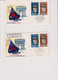 NOUVELLES HEBRIDES - DE GAULLE- TP N°294/7-304/307-sur 4 Enveloppes FDC-1940-1970 - FDC
