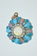 Delcampe - JOLI PENDENTIF FLEUR Colorée EMAIL Sur CUIVRE 1970 Bijou Vintage Réf 190-32-115 - Pendentifs