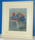 JOLI TABLEAU PASTEL BOUQUET FLEURS CHAMPÊTRES Signé G SENAMAUX Cadre Bois Peint - Pastell