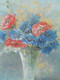 Delcampe - JOLI TABLEAU PASTEL BOUQUET FLEURS CHAMPÊTRES Signé G SENAMAUX Cadre Bois Peint - Pastels