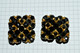 JOLIE PAIRE De BOUCLES D'OREILLES Perles Facettes Noires Réf. 19024061111-12 - Earrings