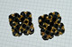 JOLIE PAIRE De BOUCLES D'OREILLES Perles Facettes Noires Réf. 19024061111-12 - Boucles D'oreilles