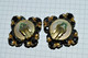 JOLIE PAIRE De BOUCLES D'OREILLES Perles Facettes Noires Réf. 19024061111-12 - Boucles D'oreilles