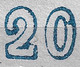 GREECE Plate Flaw In 1872-76  Large Hermes Meshed Paper Issue 20 L Bright Sky Blue Vl. 55 / H 41 A Position 12 - Variétés Et Curiosités