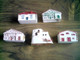 Lot Maisons Miniatures Blanches Décorées - Other & Unclassified