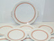 JOLI SERVICE A GATEAU PLAT Et 10 ASSIETTES Porcelaine Blanche Liserets Orange Déco Table COLLECTION  VITRINE - Altwasser (DEU)