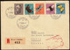 1950 Switzerland Youth Charity: Birth Centenary Of Sprecher Von Bernegg, Honey Bee, Butterflies Postally Travelled FDC - Papillons