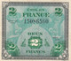 France #114 1944 2 Francs Banknote Currency - 1944 Drapeau/Francia