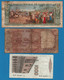 LOT BILLETS 3 BANKNOTES: COSTA RICA - INDIA - ITALIA - Lots & Kiloware - Banknotes