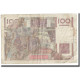 France, 100 Francs, Jeune Paysan, 1953, 1953-06-04, B+, Fayette:28.37, KM:128d - 100 F 1945-1954 ''Jeune Paysan''