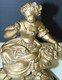 JOLIE STATUETTE Fin XIXe Début XXe Régule Doré Jeune Femme Au Panier Socle BOIS COLLECTION DECO VITRINE - Autres & Non Classés