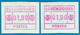 Luxemburg Luxembourg Timbres ATM 2 Kleines Postes * Je 1x Gelb.- / Weisslicher Gummi 1 Fr. ** Frama Automatenmarken - Vignettes D'affranchissement