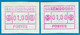 Luxemburg Luxembourg Timbres ATM 2 Kleines Postes * Je 1x Gelb.- / Weisslicher Gummi 1 Fr. ** Frama Automatenmarken - Postage Labels