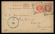 TREASURE HUNT [00087] Great Britain 1890 1/2d Brown Post Card Sent To Germany And Up-rated With A QV 1/2d Orange - Briefe U. Dokumente