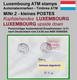 Luxemburg Luxembourg Timbres ATM 2 Kleines Postes * ERROR Kopfstehendes Papier 14 Fr. Brief Nach D. Frama Distributeurs - Automatenmarken