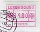 Luxemburg Luxembourg Timbres ATM 2 Kleines Postes * ERROR Kopfstehendes Papier 14 Fr. Brief Nach D. Frama Distributeurs - Frankeervignetten