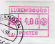 Luxemburg Luxembourg Timbres ATM 2 Kleines Postes * ERROR Kopfstehendes Papier 14 Fr. Brief Nach D. Frama Distributeurs - Vignettes D'affranchissement