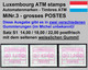 Luxemburg Luxembourg Timbres ATM 3 Grosses POSTES / Weisslicher Gummi Satz 14/18/22 ** Frama Automatenmarken - Frankeervignetten