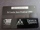 ST LUCIA    $ 20   CABLE & WIRELESS  STL-19A  19CSLA      JAZZ FESTIVAL 1995  Fine Used Card ** 6126** - Santa Lucia