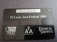 ST LUCIA    $ 20   CABLE & WIRELESS  STL-19A  19CSLA      JAZZ FESTIVAL 1995  Fine Used Card ** 6126** - Sainte Lucie
