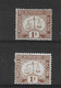 HONG KONG 1931 1c POSTAGE DUE SG D1a X 2 SHADES MOUNTED MINT - Portomarken