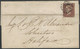 QUEEN VICTORIA ONE PENNY IMPERF RED OL 1843 COVER / LETTER SHEET TO HALIFAX MALTESE CROSS CANCEL - Brieven En Documenten