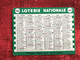 1961- -Calendrier Petit Format Loterie Nationale  Calendriers-☛1961-70 - Petit Format : 1961-70