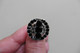 Bague Réglable En Métal Argenté Et Cristaux Strass Blanc Noir Style Art Deco - Bagues