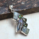 Neuf - Pendentif En Argent 925 Serti Kyanite, Mystic Topaze Vert Et Perle Biwa - Pendentifs