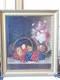 MORTELAZ (XIX-XXème) Huile Sur Toile Grand Format Nature Morte Aux Raisins Cerise Pêche Et Bouquet Fleuri - Olii