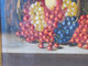 MORTELAZ (XIX-XXème) Huile Sur Toile Grand Format Nature Morte Aux Raisins Cerise Pêche Et Bouquet Fleuri - Olii