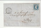 Lettre Avec Classiques De France: Napoléon N° 14 Et Cachet "Nantes- Boîte/ Amb.2, 1855" - 1853-1860 Napoleon III