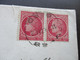Lettre France Paire Mazelin 1 Franc Rouge Cachet à Déterminer 1947 - Temporary Postmarks