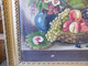 MORTELAZ (XIX-XXème) Huile Sur Toile Grand Format Nature Morte Aux Raisins Pêches Et Bouquet Fleuri - Olii