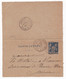 Carte Lettre Villers Saint-Christophe 1896 Aisne Saint Simon Type Sage - Cartoline-lettere