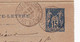 Carte Lettre Villers Saint-Christophe 1896 Aisne Saint Simon Type Sage - Kaartbrieven