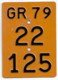 Velonummer Mofanummer Graubünden GR 79 (erste Grosse GR Mofanummer) ! - Number Plates