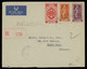 TREASURE HUNT [00636] French India 1949 Reg. Air Mail Cover From Pondicherry To Paris With Colourful Franking, Uncommon - Lettres & Documents