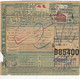 BULLETIN D'EXPEDITION COLIS POSTAL AFFRANCHIE N° 208 + N°187 A - 6 EXEMPLAIRES -OBLITERE PARIS RAMBUTEAU -1943 - Briefe U. Dokumente