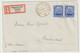 Sk1016 - ROPPENZWEILER - 1940 - Tarif 2 X 25 Pfg - Recommandé - ROPPENTZWILLER - Hindenburg Surchargé Elsass - - Lettres & Documents