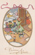 CPSM Avec Paillettes Enfant Réception Maison Cadeaux Présents Bonne Année Illustrateur Amélie VIE N° 238   2 Scans - Zeitgenössisch (ab 1950)