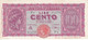 BILLETE DE ITALIA DE 100 LIRAS DEL AÑO 1944  (BANKNOTE) - 100 Liras