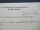 USA 1912 Ganzsache Mit ZuF Washington Links Ungezähnt Firmenlochung / Perfin University Of Chicago Libraries - Brieven En Documenten