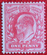 1 D One Penny King Edward VII (Mi 104 A) 1902 Ongebruikt MH ENGLAND GRANDE-BRETAGNE GB GREAT BRITAIN - Ongebruikt