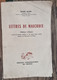 KOHN Renée - LETTRES DE MAUCROIX. Edition Critique Suivie De Poesies Inédites Et De Textes Latins Inedits Extraits Du Ma - Franse Schrijvers