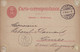 SUISSE - ENTIER POSTAL - REPIQUAGE AGENCE DE TRANSPORT INTERNATIONNAUX CHARLES FISHER - GENEVE LE 2-4-1885. - Interi Postali