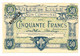 1914-1918 // (NORD) // VILLE DE LILLE // 1917 // 50 Francs // ANNULE - Buoni & Necessità