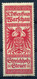 GG Warschau - Streichholz Steuer (mach Tax) Rare Revenue Stamp (MNH) - Fiscale Zegels