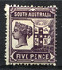 SOUTH AUSTRALIA 1894 Wmk Crown SA Perf.15 - Yv.65B (Yv.77A, Sc.103) MH (VF) - Neufs